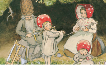 Ilustration from The Children of the Forest by Elsa Beskow